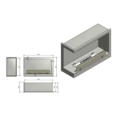 INSIDE L800 VERS 1 biokominek InFire